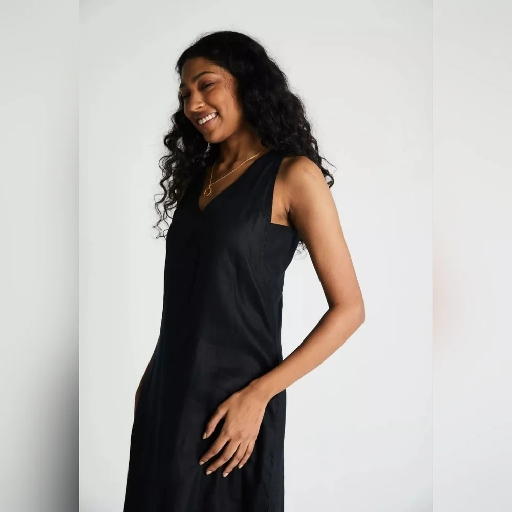 Reistor The Hemp Noir Reading Tea Leaves Dress 100% Hemp Size2XL‎
